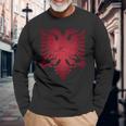 Albania Eagle Langarmshirts Geschenke für alte Männer