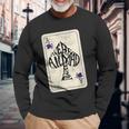 Alice In Wonderland We're All Mad Here Ace Of Spades Langarmshirts Geschenke für alte Männer