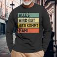 Alles Wird Gut Hier Kommt Mami Retrointage First Name Langarmshirts Geschenke für alte Männer