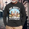 Alpaca And Lamas Mir Reichts Ich Geh Alpakas Streicheln Langarmshirts Geschenke für alte Männer