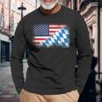 American Bavarian Flag Usa Bavaria Flag Langarmshirts Geschenke für alte Männer