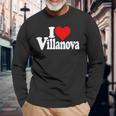 Amo Il Cuoreillanova Philadephia Pennsylvania Maglietta a maniche lunghe Regalos para ancianos