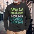 Amo La Montagna Il Mio Cane E Forse 3 PersoneRegalo Maglia A Manica Maglietta a maniche lunghe Regalos para ancianos