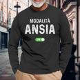 Ansia Modalità Ansiosa Divertente Maglietta a maniche lunghe Regalos para ancianos