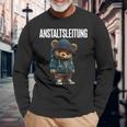 Anstaltsleitung Teddy Bear Langarmshirts Geschenke für alte Männer