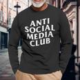 Anti Social Media Club Langarmshirts Geschenke für alte Männer