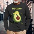 Avocado Avo-Cardio Pun Workout Keto Gym Avocado Lovers Maglietta a maniche lunghe Regalos para ancianos
