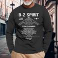 B-2 Spirit Stealth Bomber Specifiche Aerei Militari B2 Maglietta a maniche lunghe Regalos para ancianos