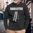 Bauleiter Baustellenleiter Langarmshirts Geschenke für alte Männer