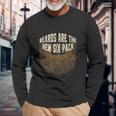 Beards Are The New Six Pack Divertente Barba Amante Umorismo Baffi Maglietta a maniche lunghe Regalos para ancianos