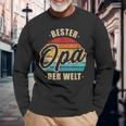 Bester Opa Der Weltintage Retro Langarmshirts Geschenke für alte Männer