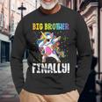 Big Brother Finally Dabbing Unicorn Boys Big Brother Maglietta a maniche lunghe Regalos para ancianos