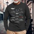 Biología De Especies De Ballenas Diferentes Tipos De Ballenas Camiseta de manga larga Regalos para ancianos