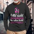 Bitte Nicht Schubsen Ich Bin Schon Licht Angetüdelt Bitte Nicht Schu S Langarmshirts Geschenke für alte Männer