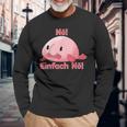 Blobfisch Nö Einfach Nö Blobfish Langarmshirts Geschenke für alte Männer