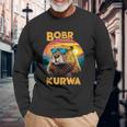 Bobr Kurwa Flannelette Meme Bóbr Bober Kurwa Langarmshirts Geschenke für alte Männer