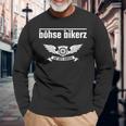 Böhse Bikerz Auf Gute Kurven Langarmshirts Geschenke für alte Männer