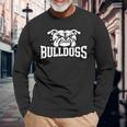 Bulldogs Mascot Back To School Team Spirit Long Sleeve T-Shirt Gifts for Old Men