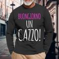Buongiorno Magliette Donna Divertenti Con Frasi Simpatiche Maglietta a maniche lunghe Regalos para ancianos