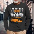 Bus Driver Bus Eroe Divertente Dicendo Autista Di Autobus Maglietta a maniche lunghe Regalos para ancianos