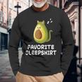 Camicia Da Notte Con Gatto E Avocado Per Dormire Maglietta a maniche lunghe Regalos para ancianos