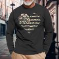Camo American Flag Heart Camouflage Patriotic Veterans Day Long Sleeve T-Shirt Gifts for Old Men