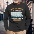 Camping Roulotte Campeggiatore Camper Campeggio Furgone Maglietta a maniche lunghe Regalos para ancianos