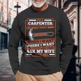 Carpentiere Carpenteria Ebanisteria Ebanista Falegname Maglietta a maniche lunghe Regalos para ancianos