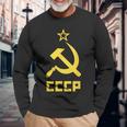 Cccp Ussr Communist Hammer And Sickle Red Langarmshirts Geschenke für alte Männer