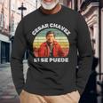 Cesar Chavez Hispanic Heritage Month Mexican Immigrant Long Sleeve T-Shirt Gifts for Old Men