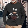 Chat Effrayant D'horreur T-shirt à manches longues Cadeaux pour les vieillards