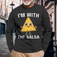Chips I'm With Salsa Halloween Costumes Cinco De Mayo Couple Long Sleeve T-Shirt Gifts for Old Men