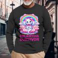 Chlamydia Survivor Chlamydien Std Langarmshirts Geschenke für alte Männer