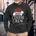 Christmas Cousin Crew 2024 Matching Xmas Family Pajama Long Sleeve T-Shirt Gifts for Old Men