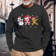 Christmas Dab Dabbing Bonhomme De Neige Du Père Noël T-shirt à manches longues Cadeaux pour les vieillards