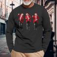 Christmas Donald Trump President 2024 Dancing Santa Long Sleeve T-Shirt Gifts for Old Men