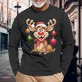 Christmas Reindeer Rudolph Langarmshirts Geschenke für alte Männer