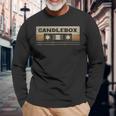Circle Retro Faded Candles Box 90S Cassette Rock Vintage Long Sleeve T-Shirt Gifts for Old Men