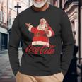 Coca Cola Santa Claus Bottle Langarmshirts Geschenke für alte Männer