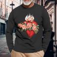 Coeur Immaculé De Laierge Marie Catholique T-shirt à manches longues Cadeaux pour les vieillards