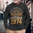 Compleanno Uomi Regalo Donna Le Leggende Ottobre 1974 Maglietta a maniche lunghe Regalos para ancianos