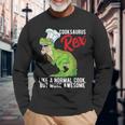 Cooksaurus Rex Chef DinosaurRex Cook Gastronomy Cooking Maglietta a maniche lunghe Regalos para ancianos