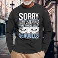 Cose Gabbiano I Was Thinking About Seagulls Uccello Gabbiani Maglietta a maniche lunghe Regalos para ancianos