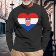 Croatia Flag Croatia Children's Croatia Hrvatska Langarmshirts Geschenke für alte Männer