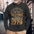 Cumpleaños Hombre Regalos Las Leyendas Agosto 1979 Camiseta de manga larga Regalos para ancianos