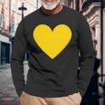Cuore Giallo Amore E Positività Maglietta a maniche lunghe Regalos para ancianos