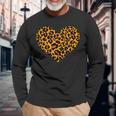 Cuore Leopardato Con Stampa Ghepardo Maglietta a maniche lunghe Regalos para ancianos