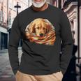 Cute Dog Official Sleep Golden Retriever Dog Langarmshirts Geschenke für alte Männer