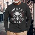 Darts Dart 180 Bullseye Skull Langarmshirts Geschenke für alte Männer