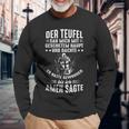 Der Devil Sah Mich Mit Gesenktem Haupt Bis Ich Amen Sagte Langarmshirts Geschenke für alte Männer